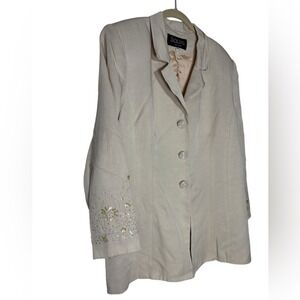 Solini Size‎ 18 Embellished Cream Blazer